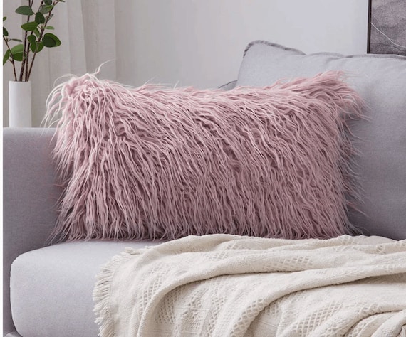 Fur Pillow Covers Fluffy Decorative Pillows Faux Fur Mongolia