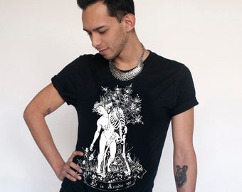 Et in Arcadia ego - Organic Hemp T-shirt Angel of Death Grim Reaper LGBTQ Love Queer Romance LGBT Felix dEon Shirt