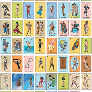 Loteria Poster LGBTQ Loteria Card Wall Art Retro Pride Poster Latinx Print Queer Mexican Wall Decor Gay Vintage LGBTQ Chicano Art Felix dEon
