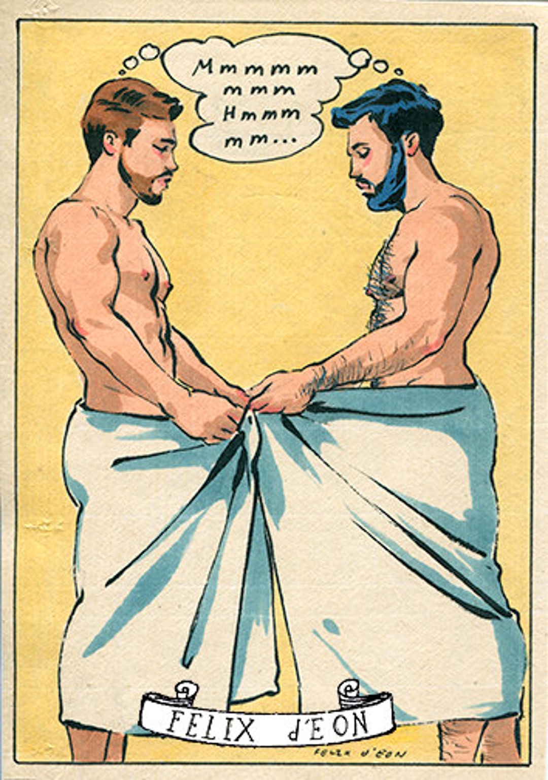 Ill Show You Mine Gay Locker Room 50s Comic Male pic