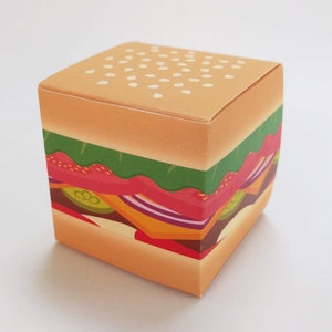 Burger Leckerli Box - DIY druckbar