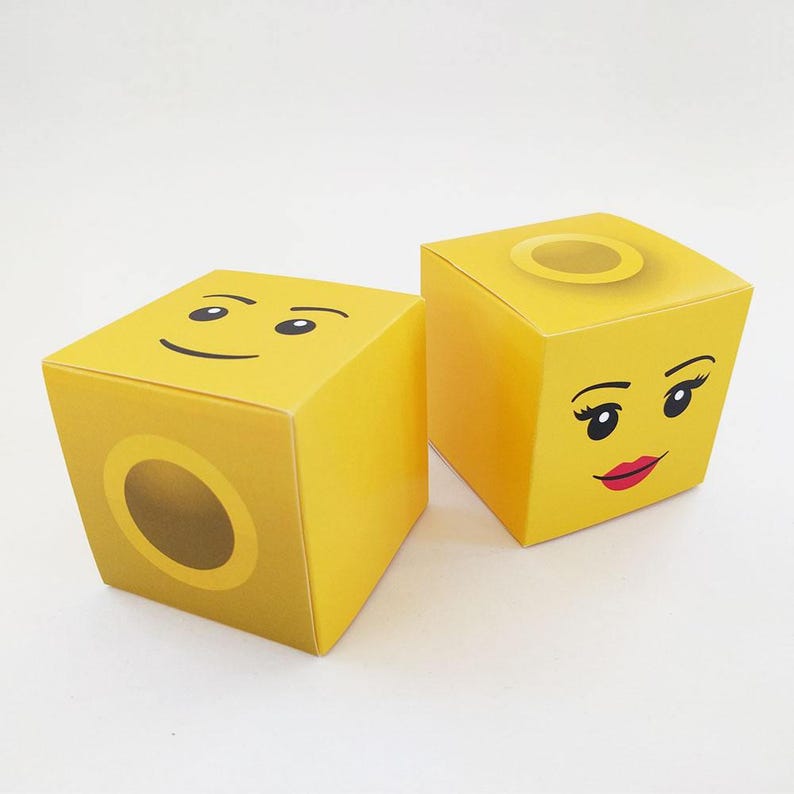 DIY Printable Lego Head Classic Treat Box
