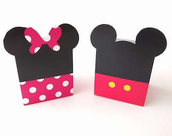 Scatola per dolcetti di Topolino e Minnie - stampabile fai da te