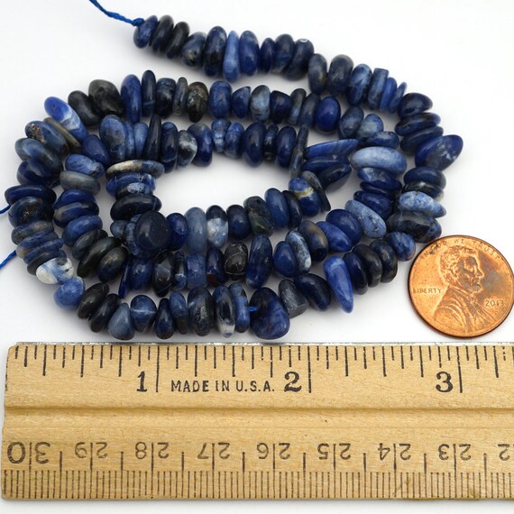 One SEMI-PRECIOUS Gem CHIPS Beads16/" Strand Sodalite
