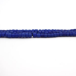 Three 11 inch strands of tiny lapis heishi beads, blue reconstituted semiprecious stone seed beads, average size 2mm image 5