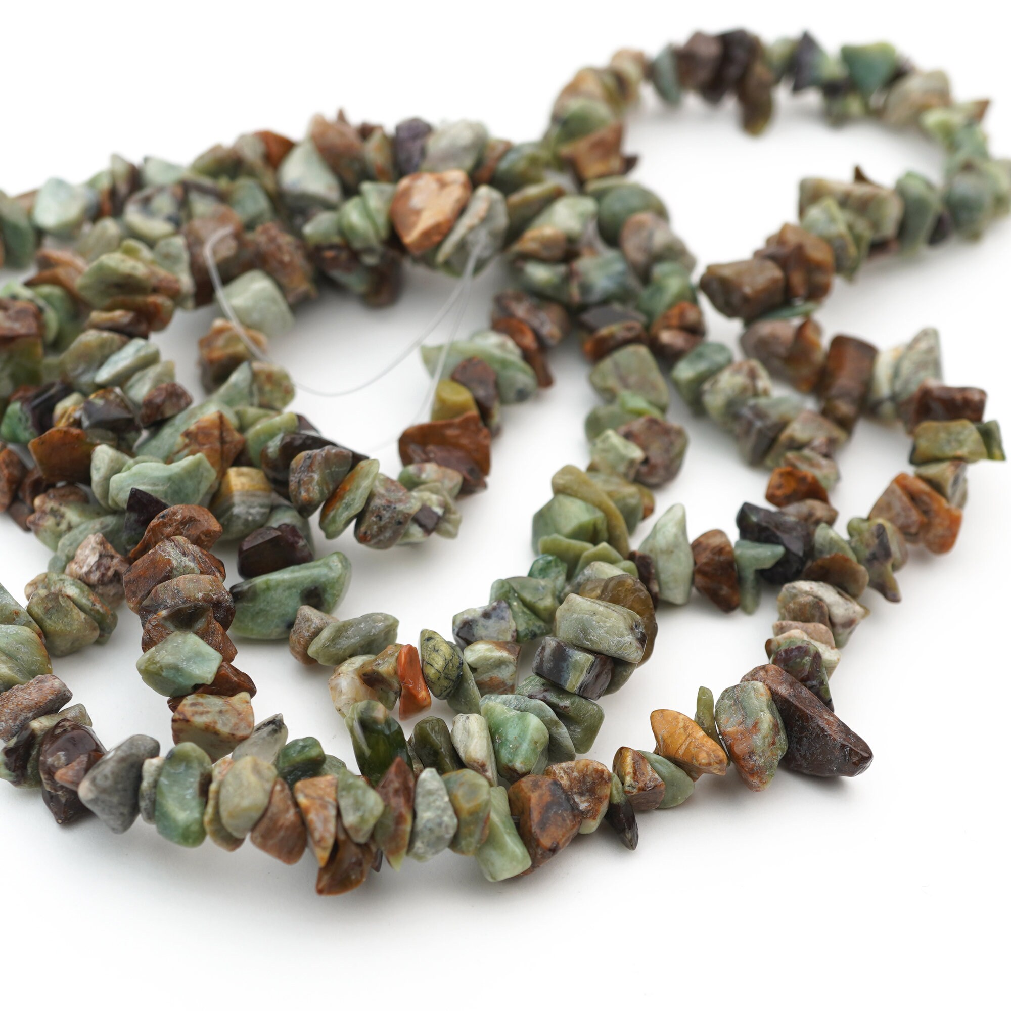 Natural African Green Opal Faceted Round Beads 10mm Large Faceted