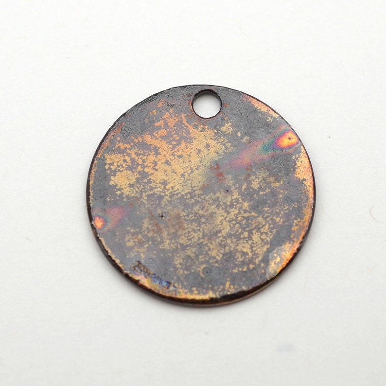 22mm small flat handmade etched metal jewelry supply Round letter Y charm