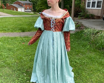 Renaissance Regency Bridgerton 1830's Tudor Pirate Court Dress Gown