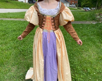 Renaissance Regency Bridgerton !830's Tudor Pirate Court Dress Gown