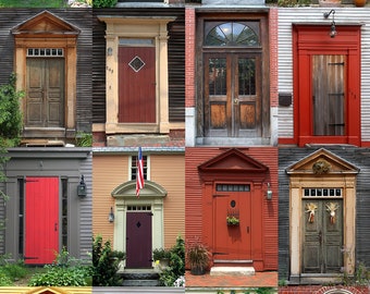 New England Doors Photography Print: Colorful Architecture Wall Art
