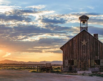 Sunrise Old Schoolhouse Photograph: Landscape Art Print