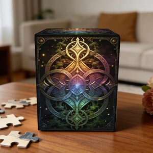 Card Box Gifts, Exquisite MTG/Trading Card Box Gift, Picture Card Organizer Box Decoration, 100+ Sleeved Cards, Exquisite Card Organizer Box