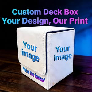 Personalized MTG/Trading Card Box Gift, Custom Picture Card Organizer Box, 100+ Sleeved Cards, Exquisite Card Organizer Box, Card Box Gifts.