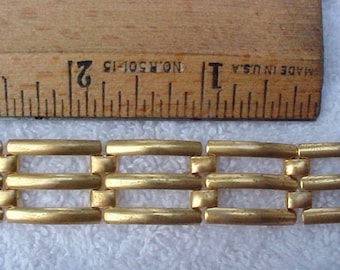 4 Feet of Large Rectangle Brass Chain, Vintage 1970-80's