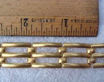 7' 5" of Large Rectangle Brass Chain, Vintage 1970-80's