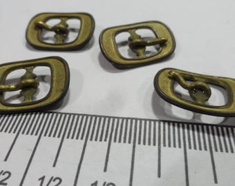 40 Small  Brass Buckles, Deco Style, 15mm x 21mm, Doll Size Buckle, INVENTORY CLOSE OUT!