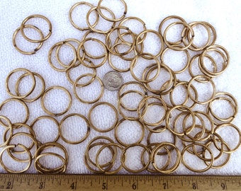 185 Vintage Brass Jump Rings, 27mm Round, 2mm Thick