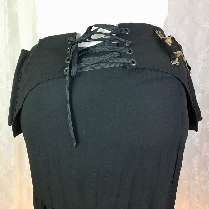 black and gold utility belt canvas utility belt black canvas toolbelt Burning Man utility belt M Vegan pocket belt Medium