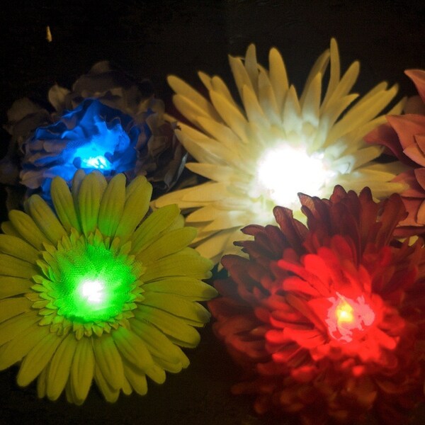 Light up LED Hair Flower clip