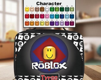 Lonchera con avatar personalizada de Roblox, avatar del personaje novato, regalos de fiesta de presión de juegos para niños, taza con cara de hombre, elige tu personaje
