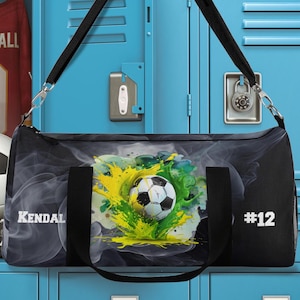 Personalisierte Fußball-Duffel-Tasche MLS Fußball-Rucksack Fifa Team-Tasche Sporttasche für Schule Fußball-Mannschaft Sportspieler Geschenk Gym Workout Bag
