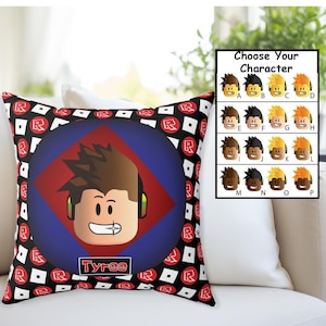 Roblox Kissen Anpassbares Avatar-Spiel und Name wählen, Gaming-Gastgeschenke, Charakter-Gesicht-Becher, Gamer-Avatar-Hemden-Konto, Royal High