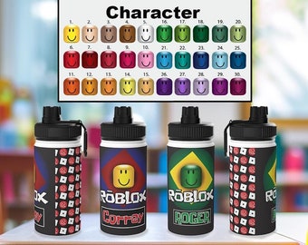 Roblox aanpasbare avatar-waterfles The Noob, aanpasbare drinkbeker Bloxburg, cadeaus voor gamer-uitrusting voor kinderrobotgaming