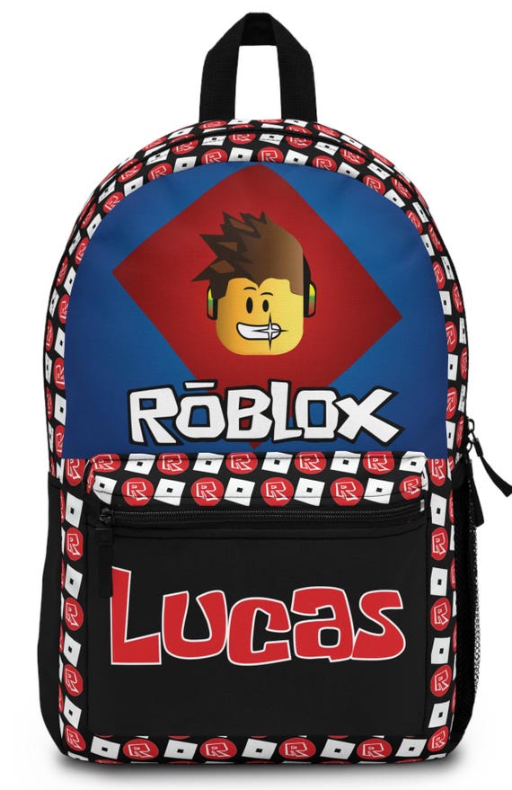 Roblox Backpack Student Schoolbag Computer Bag Gift for  Roblox Kids Red/Black School Backpack display picture 1