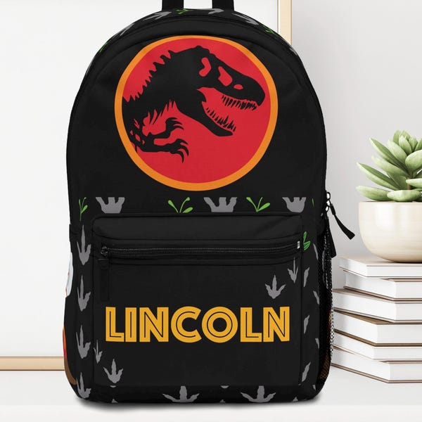 Personalized Boys Dinosaur Bag, T Rex Back Pack, Jurassic Dino Bag For Park or School, Custom Totes, Kids Dinosaur Bag, Crochet Dinosaur svg