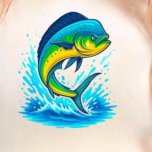 Mahi Mahi png, Deep Sea png, Fishing png, Saltwater Fishing png, Digital Download, Sublimation, DTF, DTG
