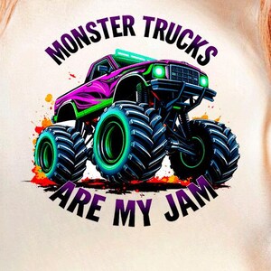 Monster Truck Sublimation Design: Kids Truck PNG (Digital Download)