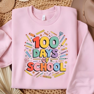 Felpa 100 giorni di scuola: Felpa con cappuccio per celebrare gli insegnanti