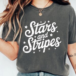 Comfort Colors® Stars and Stripes and Human Rights Tee, Speak Up Shirt, Feminist Fourth of July Shirt, Freedom for All Graphic, T-Shirt USA