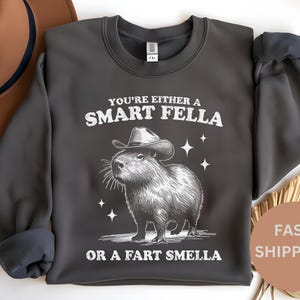 Retro Smart Fella Capybara 90s Shirt, Funny Capybara Vintage T-shirt, Vintage 90s Shirt, Washed Shirt, Vintage Distressed Shirt, Funny Gift