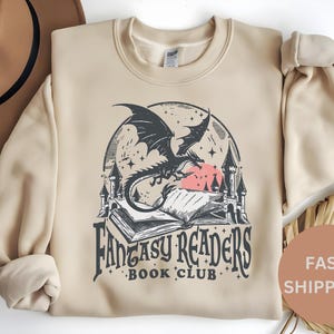 Fantasy Readers Book Club Comfort Colors Shirt: Dragon Bookish Gift