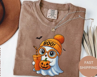 Comfort Colors Halloween Ghost T-Shirt: Spooky Season Tee
