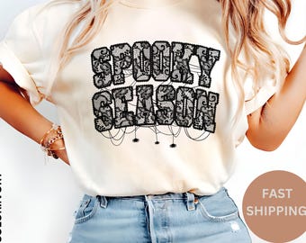 Comfort Colors Spooky Season Shirt: Women&#39;s Halloween Tee