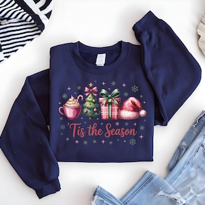 Tis The Season Sweatshirt, Christmas Tis The Season Sweatshirt, Merry Christmas Shirt, Christmas Sweatshirt, Cute Winter Hoodie