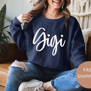 Bluza Gigi - Koszulka Gigi - Koszulka Gigi Mode, Koszulka Gigi, Prezent dla babci, Nowy prezent dla babci, Spersonalizowana odzież dla babci - Prezent Gigi