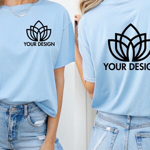 Custom Text Back And Front Shirt, Company Logo Design Shirt, Personalized Custom Shirt, Customize Your Own Shirt, Custom Made Design Shirt