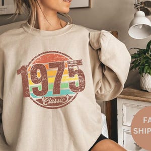 1975 Classic Shirt, Retro 1975 T shirt, 50th Birthday Shirt, 50th Birthday Gift For Women Men, Vintage 1975 Tee, 50th Birthday Party Tshirt
