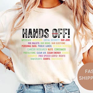 Comfort Colors® Hands Off Protest Shirt, Political Activism Tee, Environmental Rights T-Shirt, Save Public Lands, Medicare, Social Security