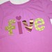 Michelle reviewed Girls 5th Birthday FIVE shirt - size 5 long sleeve shirt - lettering in plum purple, sage green, and lime green