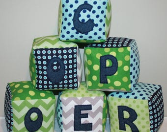 Personalized Gift, Cloth Blocks, Baby Boy Gift, Baby Shower Gift, Nursery Decor, Fabric Block Set - PLEASE DO NOT order from this listing