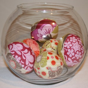 Fabric Easter Eggs, Handmade Easter Decoration, Girls Easter Basket Filler, Stuffed Eggs, Easter Gift, Pastel Florals, 6 total image 4