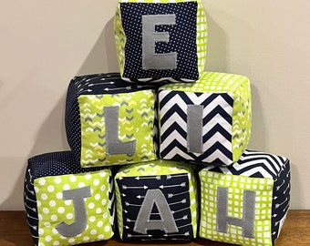 Personalized Cloth Blocks, Baby Boy Gift, Baby Shower Gift, Nursery Decor, Fabric Block Set - PLEASE DO NOT order from this listing