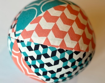 Fabric Ball, Cloth Ball, Handmade Kids Toy, Stuffed Cloth Ball, Jingle Bell Ball, Indoor Toy, Toddler Birthday Gift, Girls Indoor Ball