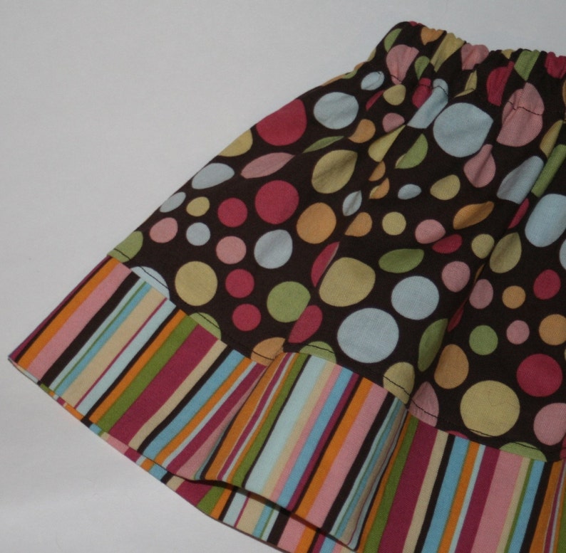 Girls 1st Birthday Outfit Pink and Brown Polkadot Set  12-18 image 2