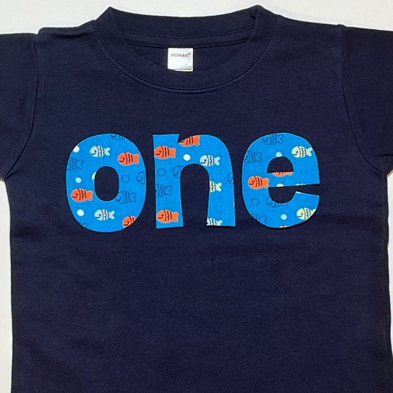 Fish Birthday Shirt, Boys ONE Shirt, First Birthday Shirt, Ocean