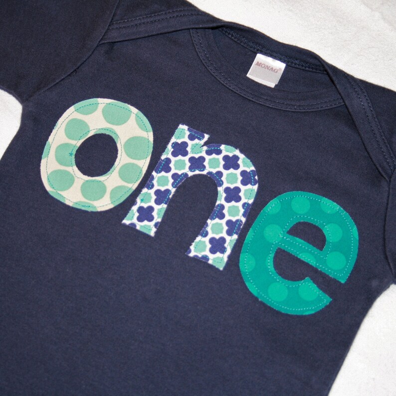 First Birthday Shirt Boy Boys ONE shirt 1st Bday Shirt  image 1